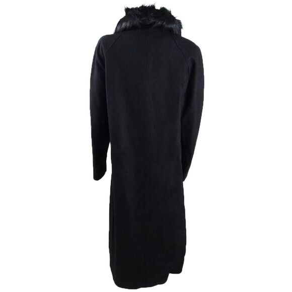 Jones New York Women's Faux-Fur-Collar Maxi Coat - Black - Picture 2 of 3